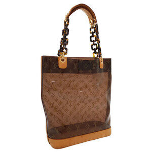 Louis Vuitton tote Shoulder Cabas Ambre Brown Monogram bag Vinyl